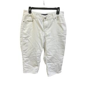 Venezia (Lane Bryant) Capris Stretchy White Denim Summer Fun and Comfort Size 14